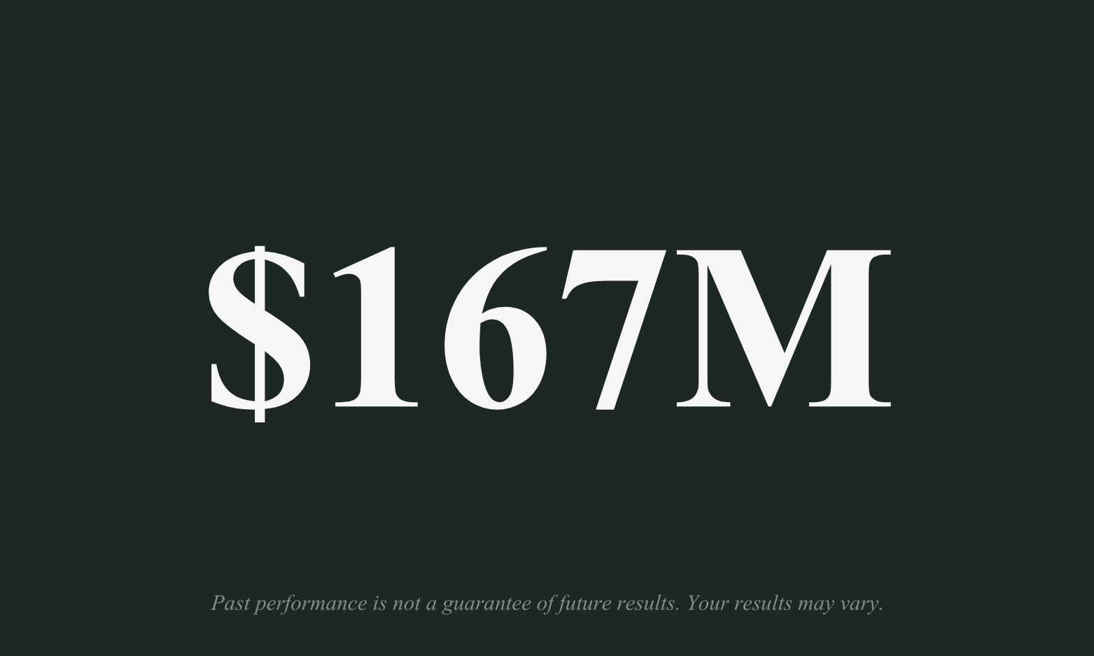 $167M Saved $167M Saved